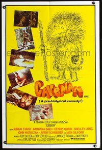 2w270 CAVEMAN Aust movie one-sheet poster '81 wacky prehistoric Ringo Starr & sexy Barbara Bach!