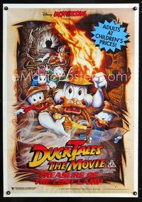 2w291 DUCKTALES: THE MOVIE Australian movie one-sheet poster '90 Walt Disney, Scrooge McDuck