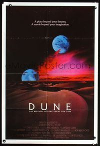 2w293 DUNE Aust one-sheet poster '84 David Lynch sci-fi epic, art of a world beyond imagination!