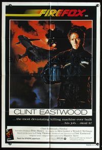 2w303 FIREFOX Aust one-sheet poster '82 cool C.D. de Mar art of killing machine, Clint Eastwood!
