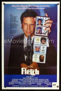 2w307 FLETCH advance Aust movie one-sheet poster '85 Michael Ritchie, wacky detective Chevy Chase!