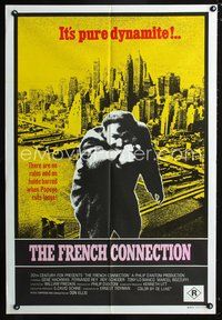 2w312 FRENCH CONNECTION Aust one-sheet '71 Gene Hackman, Roy Scheider, directed by William Friedkin!
