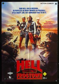 2w332 HELL COMES TO FROGTOWN Aust one-sheet '87 Julius LeFlore, Rowdy Roddy Piper, wild image!