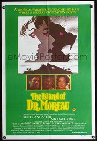 2w345 ISLAND OF DR. MOREAU Aust one-sheet poster '77 Michael York, mad scientist Burt Lancaster!