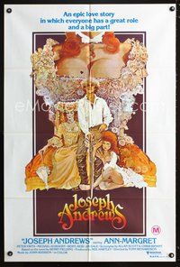 2w350 JOSEPH ANDREWS Aust one-sheet '77 sexy artwork of Ann-Margret by Ted CoConis, Peter Finch
