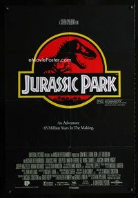 2w355 JURASSIC PARK Aust one-sheet '93 Steven Spielberg, Richard Attenborough re-creates dinosaurs!