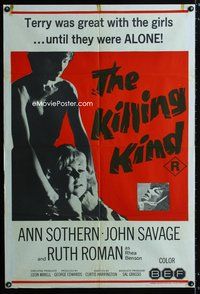 2w360 KILLING KIND Aust one-sheet '73 he loved furry animals, his mom, pretty girls, but all dead!