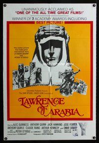 2w371 LAWRENCE OF ARABIA AA style Aust one-sheet R70s David Lean classic starring Peter O'Toole!