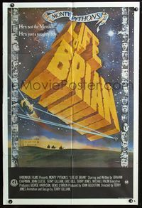 2w375 LIFE OF BRIAN Aust one-sheet '79 Monty Python, he's not the Messiah, he's just a naughty boy!