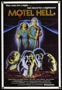 2w390 MOTEL HELL Aust one-sheet '80 it takes all kinds of critters to make Farmer Vincent Fritters!