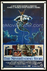 2w396 NEVERENDING STORY Aust one-sheet '84 Wolfgang Petersen, great fantasy art by Ezra Tucker!