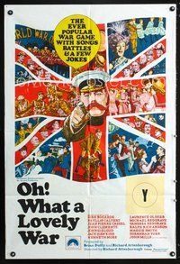 2w400 OH WHAT A LOVELY WAR Aust one-sheet poster '69 Richard Attenborough World War II musical!