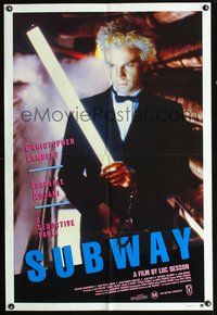 2w468 SUBWAY Aust one-sheet '85 Luc Besson, cool image of Christopher Lambert, a seductive fable!