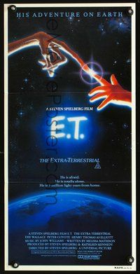 2w568 E.T. THE EXTRA TERRESTRIAL Australian daybill '82 Steven Spielberg classic, John Alvin art!