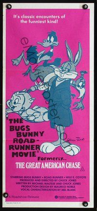 2w536 BUGS BUNNY & ROAD RUNNER MOVIE Australian daybill '79 Chuck Jones classic comedy cartoon!