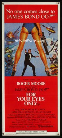 2w589 FOR YOUR EYES ONLY Aust daybill '81 no one comes close to Roger Moore as James Bond 007!