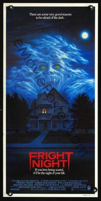 2w593 FRIGHT NIGHT Australian daybill movie poster '85 great ghost horror image!