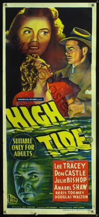 2w634 HIGH TIDE Australian daybill movie poster '47 Lee Tracy, Don Castle, Julie Bishop, Anabel Shaw