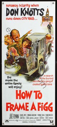 2w642 HOW TO FRAME A FIGG Australian daybill movie poster '71 Don Knotts, Joe Flynn