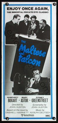 2w719 MALTESE FALCON Aust daybill R80s Humphrey Bogart, Peter Lorre, directed by John Huston!