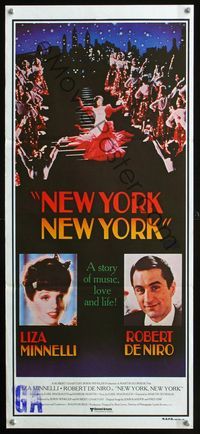 2w760 NEW YORK NEW YORK Australian daybill '77 Robert De Niro plays sax while Liza Minnelli sings!
