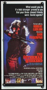 2w779 OSTERMAN WEEKEND Australian daybill movie poster '83 typical Sam Peckinpah!