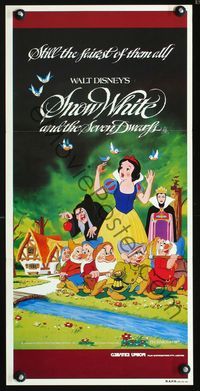 2w871 SNOW WHITE & THE SEVEN DWARFS Australian daybill R83 Walt Disney animated cartoon classic!