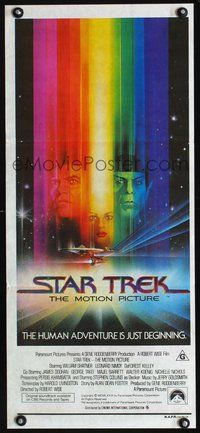 2w884 STAR TREK Australian daybill movie poster '79 Shatner, Nimoy, Bob Peak art!