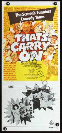 2w913 THAT'S CARRY ON Australian daybill movie poster '77 best of series!