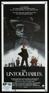 2w933 UNTOUCHABLES Aust daybill '87 Kevin Costner, Robert De Niro, Sean Connery, Brian De Palma
