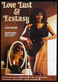 2w121 LOVE LUST & ECSTASY German movie poster '80 Erotiki ekstasi, Ajita Wilson, sexy Greek babes!
