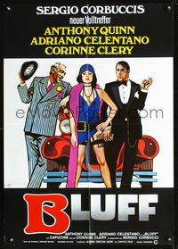 2w050 CON ARTISTS style A German '76 Sergio Corbucci, Anthony Quinn, crime comedy action thriller!