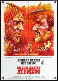 2w055 DEADLY TRACKERS German movie poster '73 Barry Shear, Richard Harris, Written by Sam Fuller!
