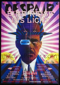 2w059 DESPAIR German poster '78 Eine Reise ins Licht, Rainer Werner Fassbinder, cool Wandrey art!