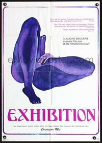 2w073 EXHIBITION German movie poster '76 Claudine Beccarie, super sexy legs artwork!