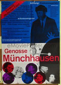 2w087 GENOSSE MUNCHHAUSEN German movie poster R60s Wolfgang Neuss, Corny Collins, German comedy!
