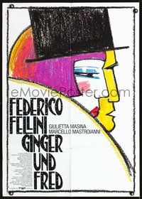 2w091 GINGER & FRED German movie poster '86 Ginger e Fred, Marcello Mastroianni, Federico Fellini