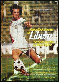 2w119 LIBERO German movie poster '76 great close up of soccer player Kaiser Franz Beckenbauer!