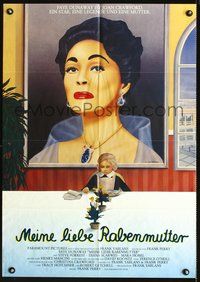 2w135 MOMMIE DEAREST German poster '81 portrait of Faye Dunaway as Joan Crawford, by A. Bertrand!