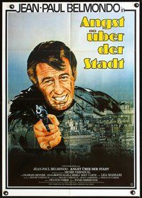 2w138 NIGHT CALLER German poster '75 Henri Verneuil, Jean-Paul Belmondo, giallo psycho thriller!