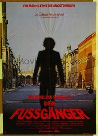 2w157 PEDESTRIAN German poster '74 Der Fussganger, Maximilian Schell, cool lone man walking image!