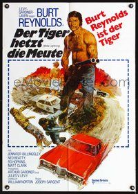 2w223 WHITE LIGHTNING German poster '73 moonshine bootlegger Burt Reynolds, cool action artwork!