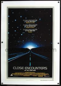 2x071 CLOSE ENCOUNTERS OF THE THIRD KIND linen one-sheet poster '77 Steven Spielberg sci-fi classic!