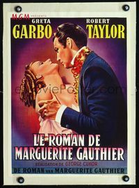 2y032 CAMILLE linen Belgian R50s wonderful different art of Robert Taylor grabbing sexy Greta Garbo!