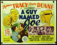 2y325 GUY NAMED JOE linen style B 1/2sh '44 WWII pilot Spencer Tracy loves Irene Dunne after death!