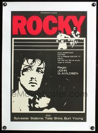 2y081 ROCKY linen Romanian movie poster '77 Sylvester Stallone boxing classic, cool different image!