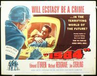 3b019 1984 TC '56 George Orwell, Edmond O'Brien is watched on a telescreen by Anti-Sex League!