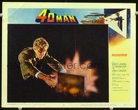 3b254 4D MAN lobby card #2 '59 cool special effects image of Robert Lansing walking through wall!