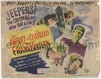 3b021 ABBOTT & COSTELLO MEET FRANKENSTEIN TC '48 and also the Wolfman & Dracula, cool monster art!