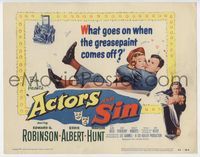 3b023 ACTORS & SIN TC '52 Edward G. Robinson, Eddie Albert, Marsha Hunt, directed by Ben Hecht!